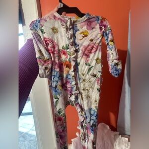 Posh Peanut Pink Floral Baby Outfit